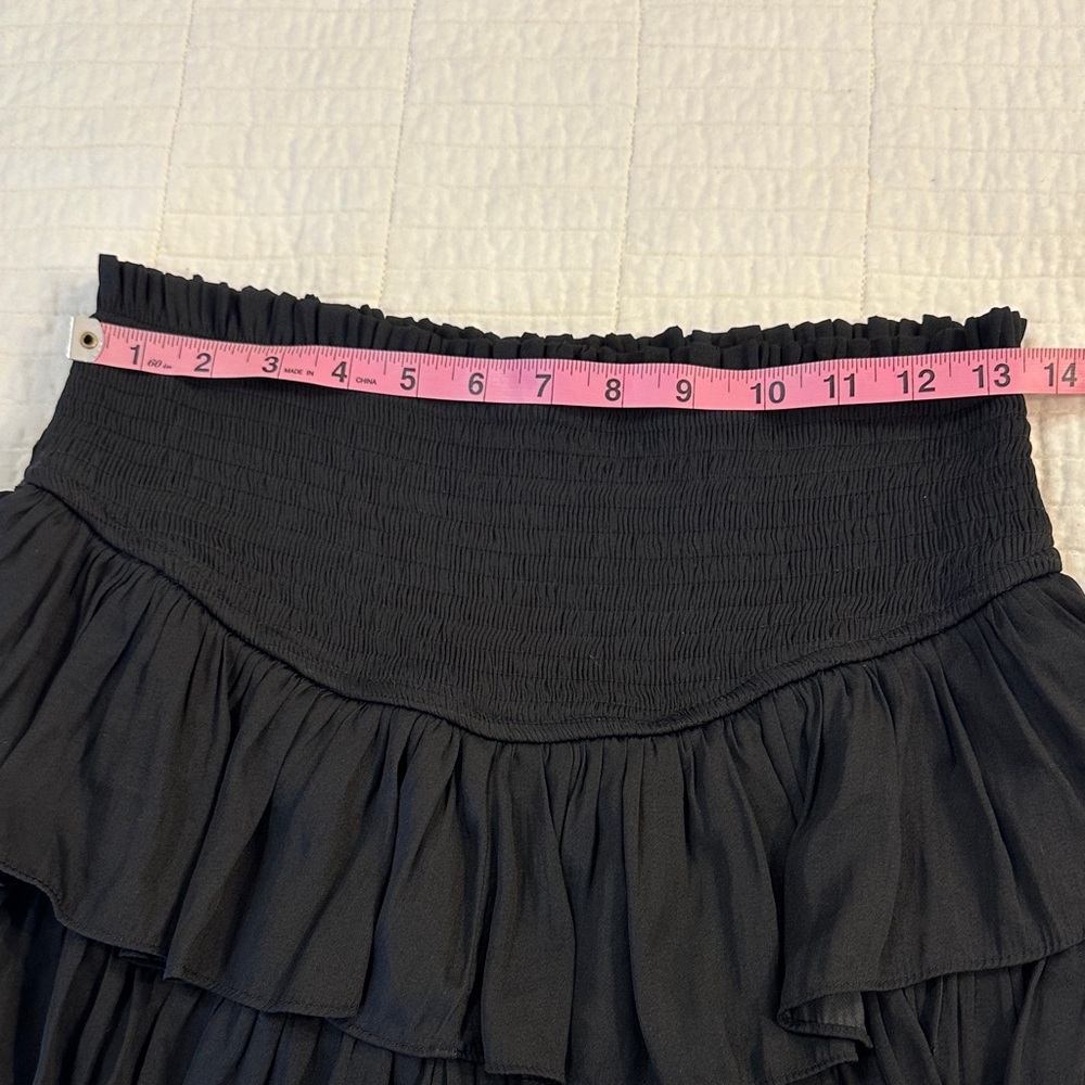 Ruffle Medium Skirt NWOT ee:some smocked waist Black coquettegirl Balletcore - Picture 6 of 8
